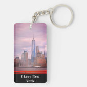 Freedom Tower von Staten Island Ferry NYC Schlüsselanhänger (Rückseite)