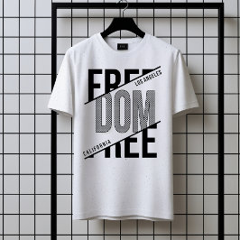 Freedom Typografy T - Shirt - Urban Style