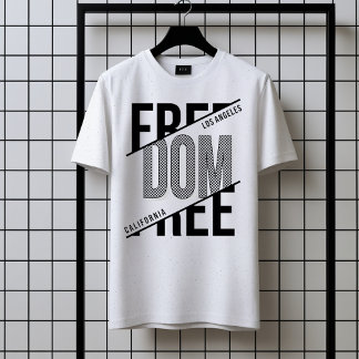 Freedom Typografy T - Shirt - Urban Style
