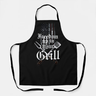 FREEDOM UP IN YOUR GRILL Amerikanische Flagge Schü Schürze