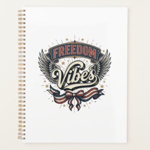 Freedom Vibes Vintage Patriotisches T-Shirt Design Planer