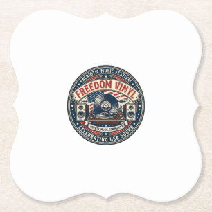Freedom Vinyl Patriotisch Patriotische Vinyl-Schal Untersetzer