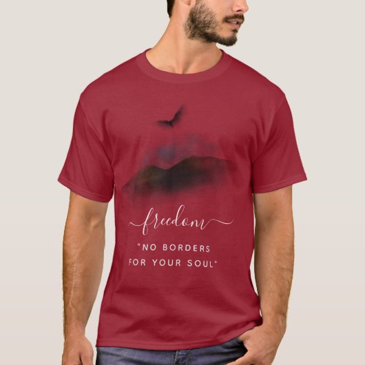 Freedom Watercolor Adlergebirge T-Shirt (Vorderseite)