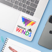 Freedom Winds und MHFB Stickers Aufkleber (Laptop mit iPhone)