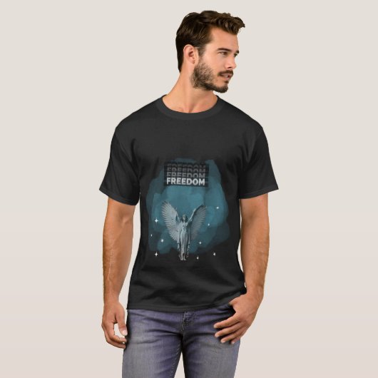Freedom Winged Statue T - Shirt - Inspirational Ar (Vorne ganz)