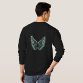 Freedom Wings Minimalist T-Shirt Design (Schwarz voll)