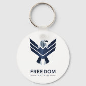 "Freedom Within" Modern Geometric Eagle Schlüsselanhänger (Rückseite)
