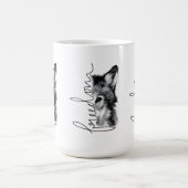 Freedom Wolf Minimal Line Art - Kaffeetasse (Mittel)
