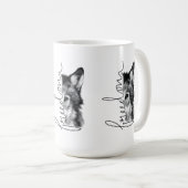 Freedom Wolf Minimal Line Art - Kaffeetasse (VorderseiteRechts)