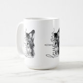 Freedom Wolf Minimal Line Art - Kaffeetasse (Vorderseite Links)