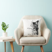 Freedom Wolf Minimal Line Art - Kissen (Stuhl )