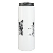 Freedom Wolf Minimal Line Art - Thermosbecher (Rückseite)