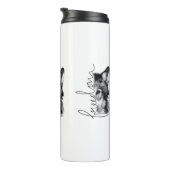 Freedom Wolf Minimal Line Art - Thermosbecher (Nach rechts gedreht)