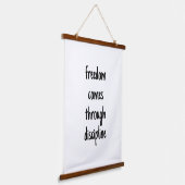 Freedom Wood Topped Wall Tapestry Wandteppich Mit Holzrahmen (Gewinkelt)