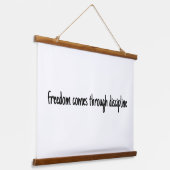 Freedom Wood Topped Wall Tapestry Wandteppich Mit Holzrahmen (Gewinkelt)