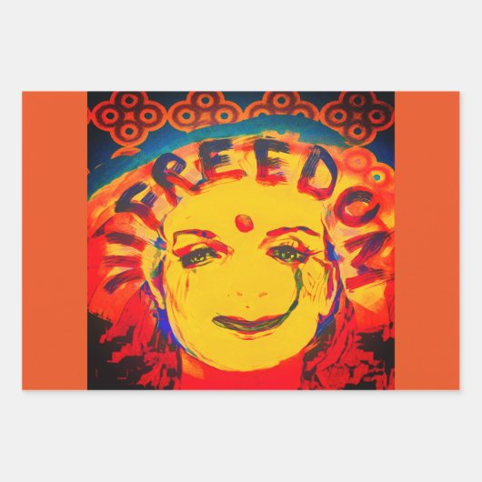 Freedom Yellow Smiley Geschenkpapier Set (Vorderseite 3)