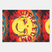 Freedom Yellow Smiley Geschenkpapier Set (Vorderseite)