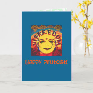 Freedom Yellow Smiley Karte