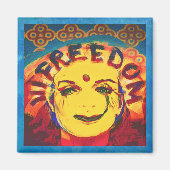 Freedom Yellow Smiley Magnet (Vorne)