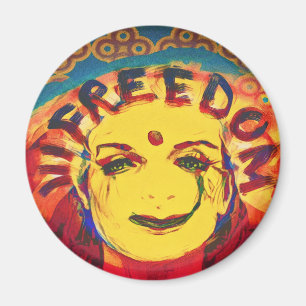 Freedom Yellow Smiley Magnet