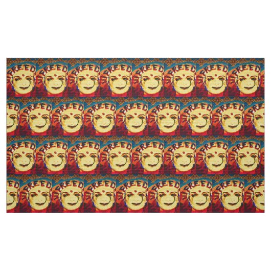 Freedom Yellow Smiley Stoff (Fat Quarter (45,7 x 55,9 cm))
