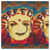 Freedom Yellow Smiley Stoff (Nahaufnahme)