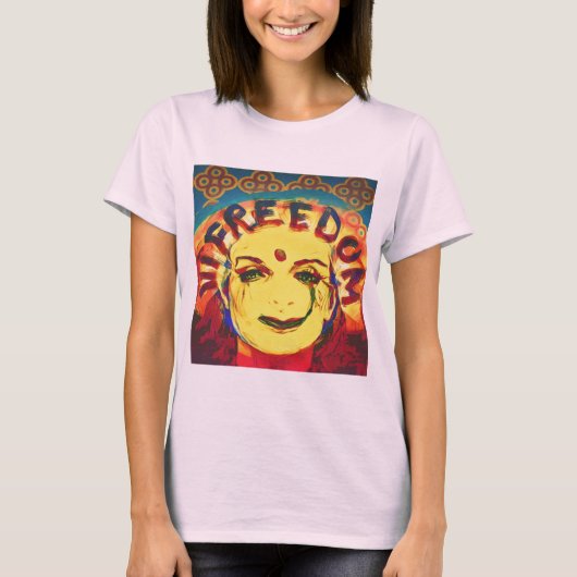 Freedom Yellow Smiley T-Shirt (Vorderseite)