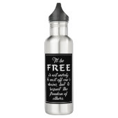 Freedom Zitat Wasserflaschen aus Monogramm (Links)
