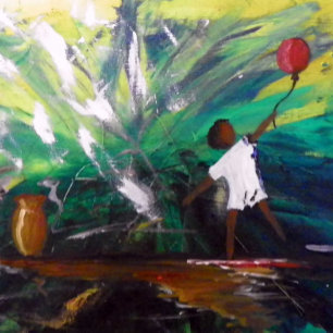 freedome painting postcard postkarte