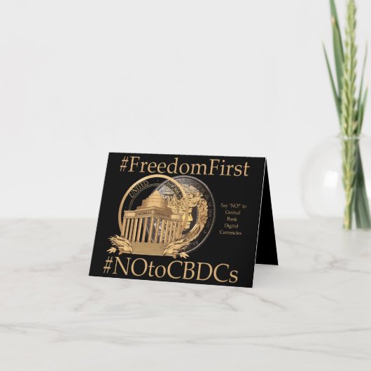 #FreedomFirst: Liberty Wallet - Embrace Freedom Dankeskarte (Vorderseite)