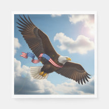 Freedom's Ascent – Patriotic Eagle Kunstserviette