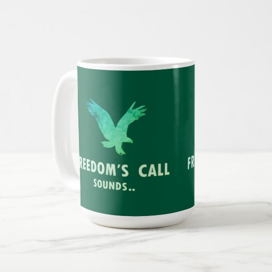 Freedom's Call Sounds Kaffeetasse (Vorderseite Links)
