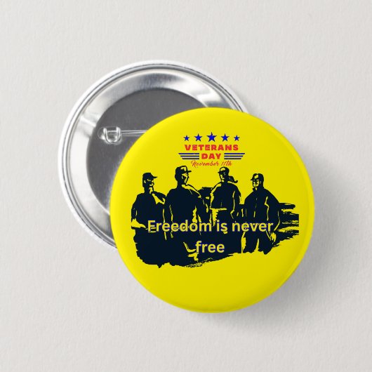 Freedom's defenders bright yellow button (Vorne & Hinten)