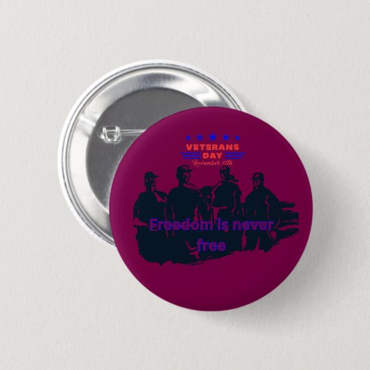 Freedom's Defenders wine colored Button (Vorne & Hinten)