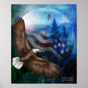 Freedom's Flight - Eagle Art Poster/Print Poster
