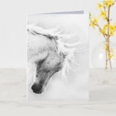 Freedom's Head Shake Wild Horse Grußkarte Karte (Gelbe Blume)