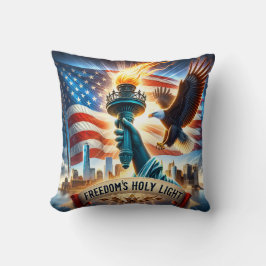 Freedom's Heiliger Lichtkissen - Glaube, Flagge, Z Kissen