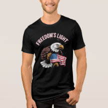 Freedom's Light Bald Eagle USA T - Shirt