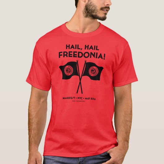 Freedonia UnisexT-Shirt (rot) T-Shirt (Vorderseite)
