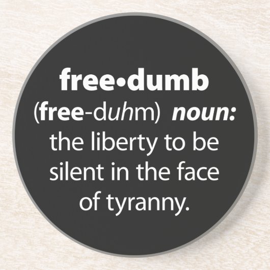 Freedumb Getränkeuntersetzer (Vorne)