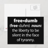 Freedumb Postkarte (Vorne/Hinten)