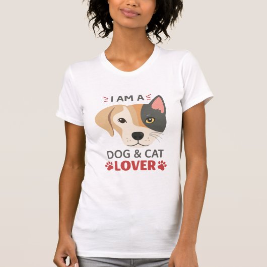 Freefit I AM A Hund & Cat Lover Women's Slim Fit T T-Shirt (Vorderseite)