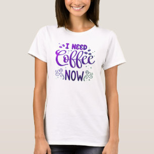 Freefit „Ich brauche jetzt Kaffee“ Basic T-Shirt f