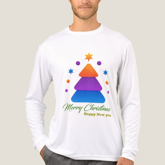 Freefit Merry Christmas Tree Bella+Canvas Tri-Blen Tri-Blend Shirt (Vorderseite)