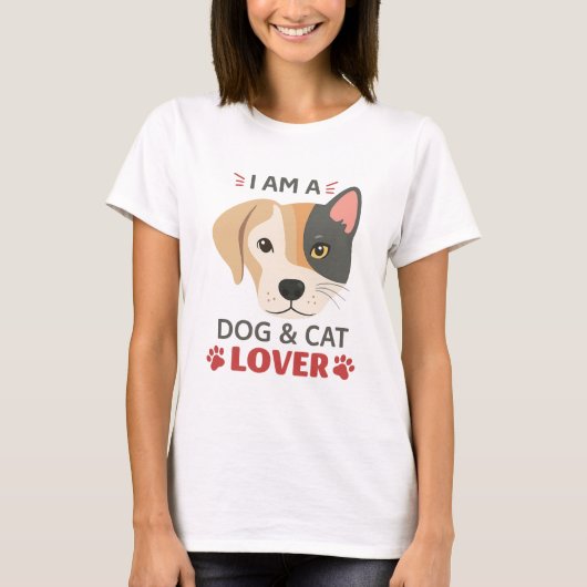 Freefit Women's Hund & Cat Lover T - Shirt - Niedl (Vorderseite)