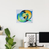 Freeform Abstrakte Gefühle Poster (Heimbüro)