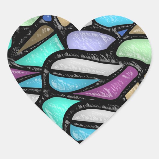 Freeform Bleiglas (herzenförmige Aufkleber) Herz-Aufkleber (Vorderseite)