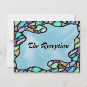 Freeform Bleiglas (Rezeption nach Hochzeit) Einladung (Rückseite)