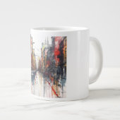 Freeform Hand-Drawn Mural Earthy Tones Jumbo-Tasse (Vorderseite Rechts)