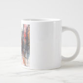 Freeform Hand-Drawn Mural Earthy Tones Jumbo-Tasse (Rechts)